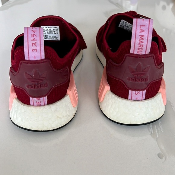 Adidas NMD R1 Sneaker Collegiate Burgundy White B37646 Womens Sz 7.5 - Picture 12 of 16